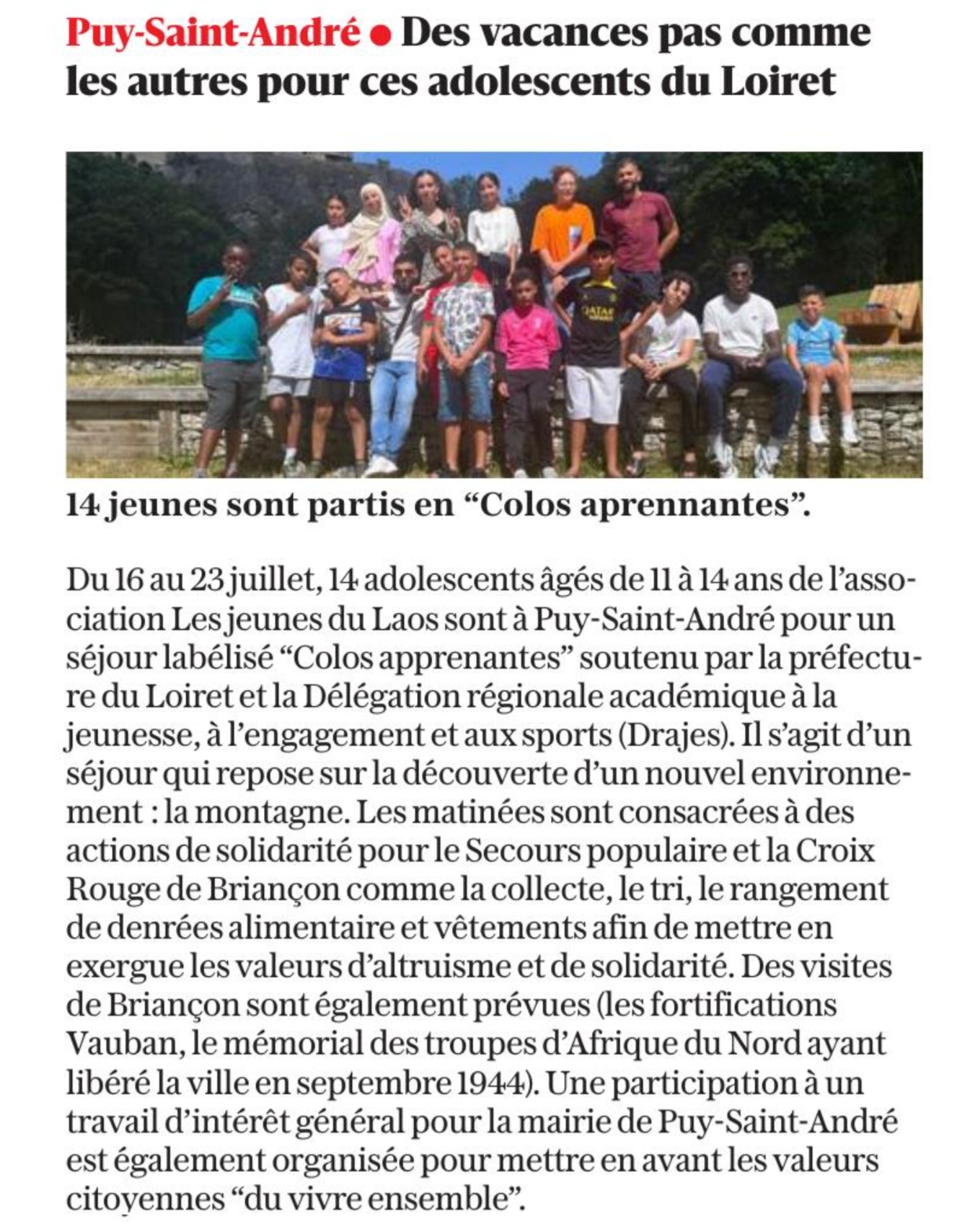 Colo Apprenante à Puy st André